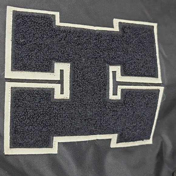 {Hudson} Jeans Black and Cream Varsity Jacket - Sizs XL - Picture 4 of 17